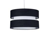 firstchoicelighting Black Ceiling Light Shade, Easy Fit Pendant Shade, Diameter 26cm