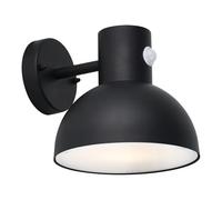 firstchoicelighting Black Outdoor PIR Motion Sensor Activated Wall Light, IP44 Rated Porch or Garden Security Lighting, LED Compatible, Modern Design