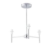 Brea Chrome Ceiling Light Fitting, Shades Not Included, LED Compatible, Modern Semi Flush Design