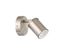 firstchoicelighting Brushed Nickel Adjustable Spotlight for Ceiling or Wall Mounting, Modern Downlight Fitting, LED Compatible