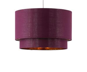 firstchoicelighting Burgundy Ceiling Light Shade, Easy Fit Pendant, Metallic Gold Inner, Diameter 38cm