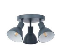firstchoicelighting Charcoal 3 Way Ceiling Spotlight, Adjustable Downlights Fitting, LED Compatible