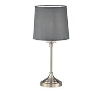 firstchoicelighting Chester - Brushed Nickel Table Lamp with Fabric Shade