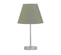 firstchoicelighting Chrome Stick Table Lamp with Sage Green Fabric Shade