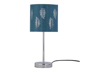 firstchoicelighting Chrome Touch Operated Table Lamp with Teal Fern Shade