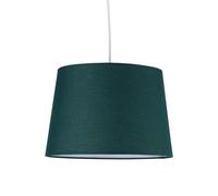 firstchoicelighting Dark Green Fabric Easy Fit Light Shade/Lampshade for Ceiling Light or Table Lamp, 28cm Diameter