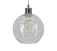 firstchoicelighting Glass Easy Fit Ceiling Lightshade or Pendant Shade, Clear Dimpled Glass, Height 18cm Diameter 20cm
