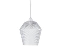firstchoicelighting Glass Easy Fit Ceiling Lightshade or Pendant Shade, Clear Textured Glass, Height 17cm Diameter 17cm