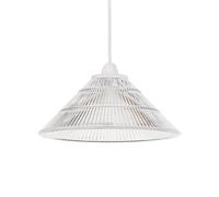 firstchoicelighting Glass Easy Fit Ceiling Lightshade or Pendant Shade, Retro Design Fluted Glass, Diameter 25cm