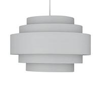 firstchoicelighting Modern Easy Fit Ceiling Light Shade 5 Tier Light Grey Pendant Lighting