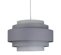 firstchoicelighting Modern Easy Fit Ceiling Light Shade 5 Tier Ombre Grey Pendant Lighting