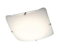 firstchoicelighting Modern Glass Flush Ceiling Light, Low Energy Integrated LED Light Fitting for Hallway or Home