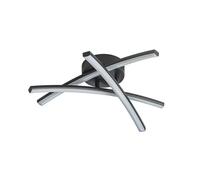 firstchoicelighting Modern Integrated LED Ceiling Light Fitting Black Flush Style Low Energy