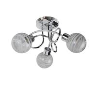 firstchoicelighting Modern Polished Chrome 3 Way Spiral Light Fitting