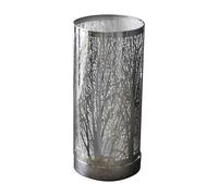 firstchoicelighting Morris - Chrome Woodland 26.5cm Touch Table Lamp