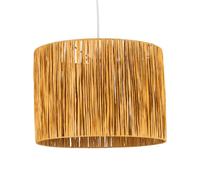 firstchoicelighting Natural Raffia Straw Easy Fit Ceiling Pendant Lightshade or Table Lampshade, 33cm Diameter