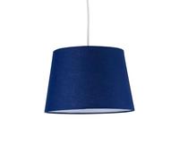 firstchoicelighting Navy Blue Fabric Easy Fit Light Shade/Lampshade for Ceiling Light or Table Lamp, 23cm Diameter