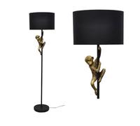 firstchoicelighting Norman - Black and Gold Monkey Floor Lamp