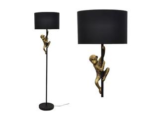 firstchoicelighting Norman - Black and Gold Monkey Floor Lamp