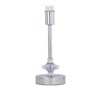 firstchoicelighting Polished Chrome Table Lamp or Bedside Light Base, Modern Acrylic Crystal Design, Height 26cm, Base Only, LED Compatible