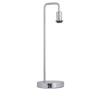 firstchoicelighting Polished Chrome Table Lamp or Bedside Light Base, Modern Arched Design, Height 45cm, Base Only, LED Compatible