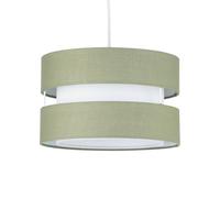 firstchoicelighting Sage Green Ceiling Light Shade, Easy Fit Pendant Shade, Diameter 26cm