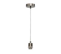 firstchoicelighting Satin Nickel Ceiling Light Pendant Lampholder Cable Suspension Kit, LED Compatible, Max Length 100cm