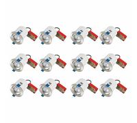 firstchoicelighting Set of 12 Satin Chrome Adjustable GU10 Fire Rated Recessed Downlights, Ceiling Spots, LED Compatible