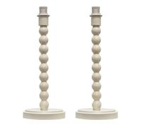 firstchoicelighting Set of 2 Bobbin - Ivory Table Lamp Base
