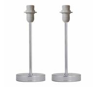 firstchoicelighting Set of 2 Chrome Stick Table Lamps Base Only