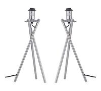 firstchoicelighting Set of 2 Chrome Tripod Table Lamps Base Only