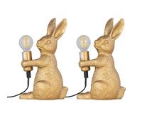 Set of 2 Hop Hop - Gold Bunny Rabbit Lamps First Choice Lighting Gold One Size
