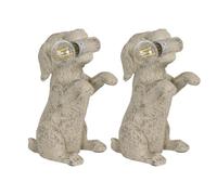 firstchoicelighting Set of 2 Rufus - Natural Dog Table Lamps