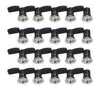 firstchoicelighting Set of 20 Brushed Chrome Fixed GU10 Fir Recessed Downlights, Ceiling Spots, LED Compatible