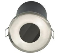 First Choice Lighting Set of 24 Fire Rated Bathroom Downlights - Brushed Steel IP65 Recessed Downlight in Silver First Choice Lighting Silver