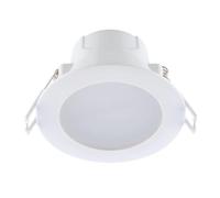 firstchoicelighting Set of 40 White 6W LED Recessed Downlights, IP44 Bathroom Kitchen Ceiling Spots, Dimmable CCT Integrated LED