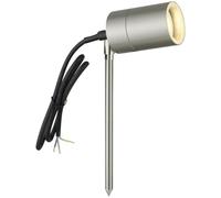firstchoicelighting Stainless Steel Outdoor Spike Light IP44 Adjustable GU10 Spotlight Mains 240v Spike Light LED Compatible