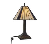 firstchoicelighting Stratford - Tiffany Coloured Glass 39cm Table Lamp