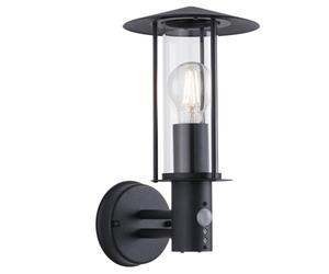 firstchoicelighting Treviso - Black Motion Sensor Outdoor Security Light