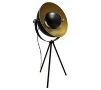 firstchoicelighting Tripod Table Lamp or Bedside Light Retro Design Tripod Light Industrial Lamp with Dome Shade Black Height 64cm LED Compatible