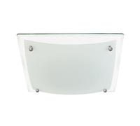 firstchoicelighting Two Tone Glass Flush Ceiling Light, Modern Light Fitting for Hallway or Home, LED Compatible