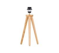 firstchoicelighting Wooden Tripod Table Lamp or Bedside Light Base Only, Natural Oak, Height 38cm, LED Compatible