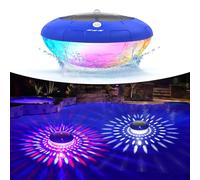 FirstE Solar Floating Pool Lights, RGB Color Changing Pool Floating Lights, Hangable IP68 Waterproof Solar Pool Light That Float for Pool Wedding Path Party Decoration, No Need Electric Wire
