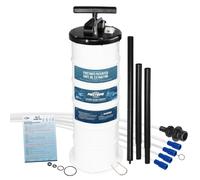 FIRSTINFO 9L Manual Oil Extractor with Pressure Gauge, Vacuum Fluid Extractor Pump for Engine Oil and Automotive Fluids, Includes 5 Extraction Tubes and 130cm Extension Hose, A1108H