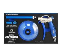 FIRSTINFO A18562EU Windstorm EX High Performance Air Blow Gun with Adjustable Air Flow and Extended High Flow Nozzle + Protective Shield