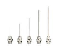 FIRSTINFO Air Blow Gun Mini Tip Nozzle Set, 5 Piece, 1.0-3.4mm Bore A1856M | 5 precision mini tips (1.0-3.4mm) focus compressed air into gaps, holes and machine parts; fits FIRSTINFO 2-way blow guns.