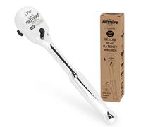 FIRSTINFO F32433B 1/4" Drive Ratchet Handle Wrench 120-Tooth Sealed Head Design | Reversible Stubby Ratchet Handle, Dust Proof Teardrop Enclosed Head