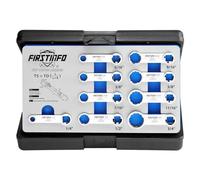 FIRSTINFO F3453A New 3/8-inch Drive Torque Adapter Set, 12-Point Box End, 5/16 to 1/4 inch, SAE, 9-Piece with CR-V Construction | Blow Case and Mechanic's Tray