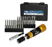FIRSTINFO H5177Y1 | 1/4" | 5-60cNm | Adjustable Torque Screwdriver | with Quick Release Bit Holder & Screwdriver Bits Set