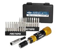 FIRSTINFO H5177Y1 | 1/4" | 5-60cNm | Adjustable Torque Screwdriver | with Quick Release Bit Holder & Screwdriver Bits Set